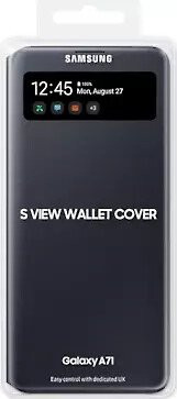 Кожени калъфи Кожени калъфи за Samsung  Кожен калъф тефтер оригинален активен S-VIEW EF-EA715PBEGWW за Samsung Galaxy A71 A715F черен